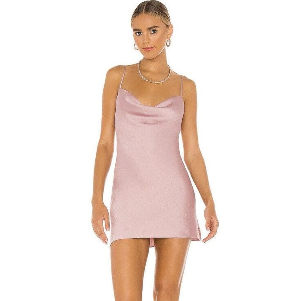 Elegant Pink Satin Slip Dress Revolve